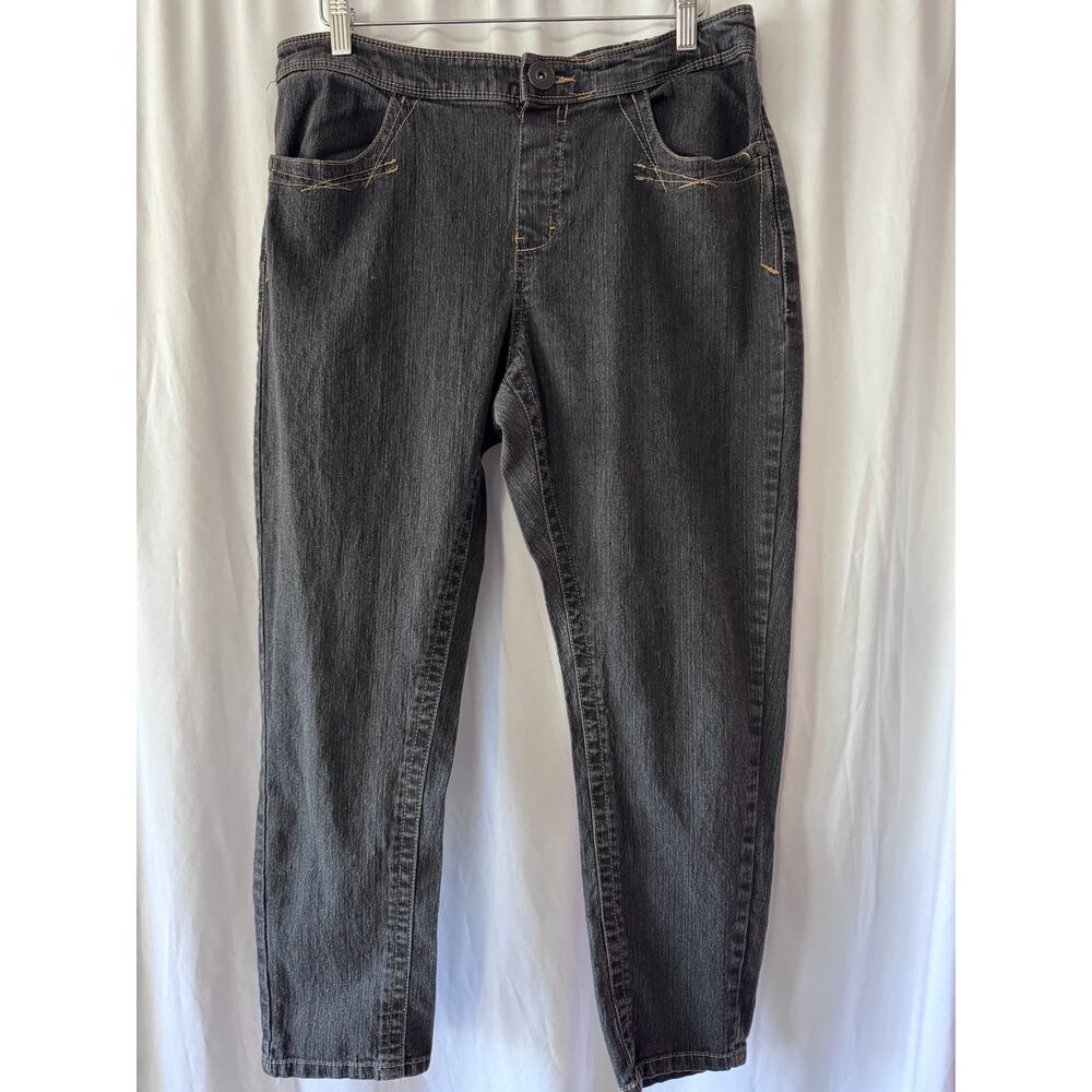 Avenue Jeans Women’s Petite Size 14/16 Black Denim